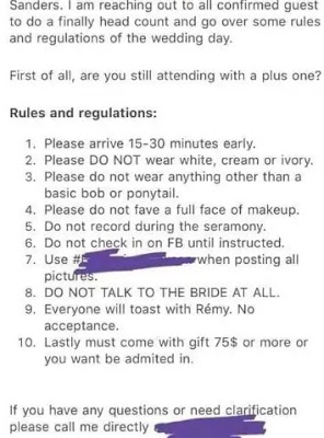  How to Obey Any wedding rules for guests