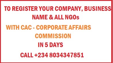 Incorporate Your Business @ C.A.C. Nigeria: