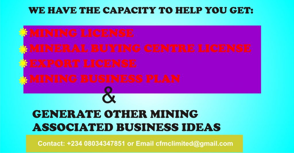 Mining Equipment Business Plan Template in Nigeria