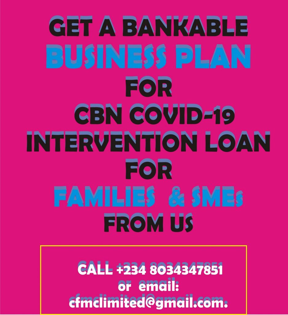  Requirements for CBN COVID-19 INTERVENTION FUND.