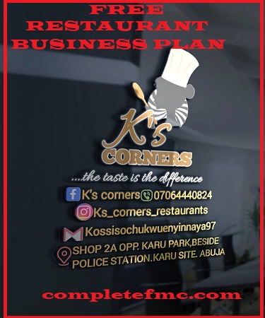 business plan for nigerian restaurant