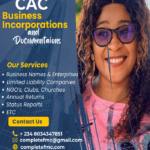 Approved CAC Business Incorporation And Documentation Services At Completefmc Ltd