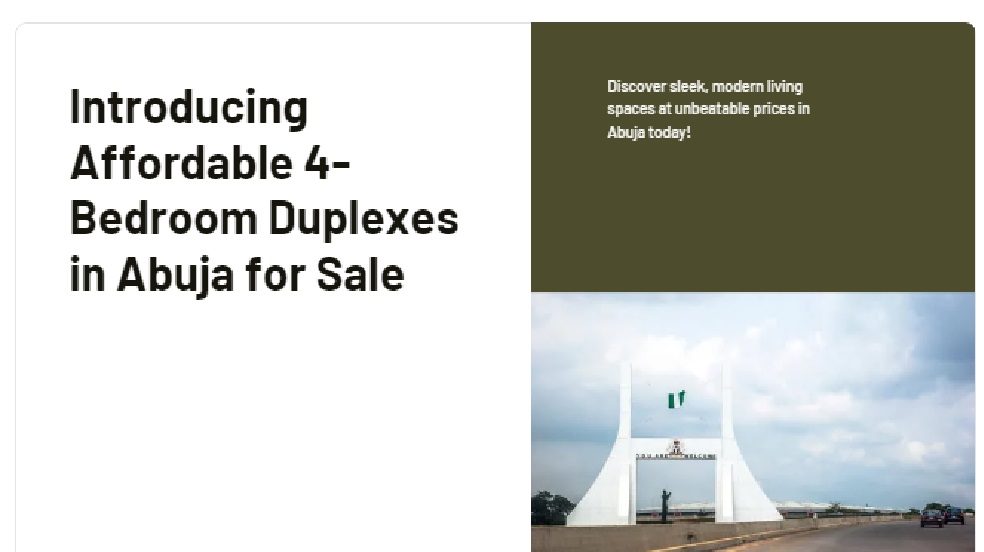 Buy a Cheap 4-bedroom Fully Detached Duplex in Abuja