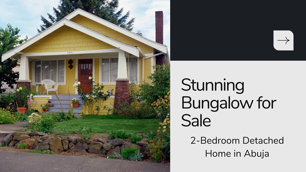Read more about the article 2-Bedroom Fully Detached Bungalow in Abuja Available